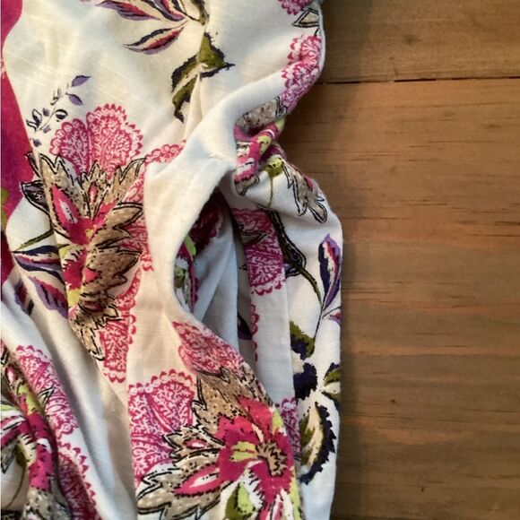 J JILL SIZE MEDIUM MIXED FLORAL PRINT SLEEVELESS V NECK JERSEY DRESS W POCKETS - Picture 6 of 8